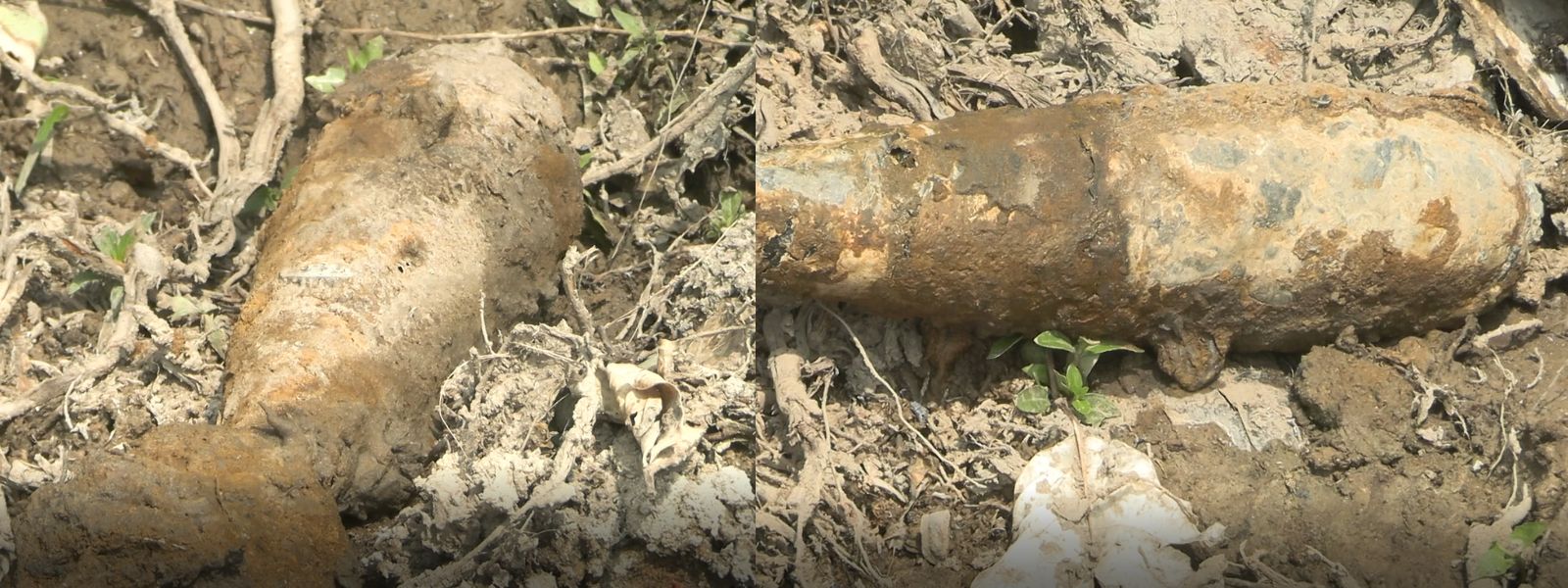 Mortar Shells Unearthed at House Construction Site
